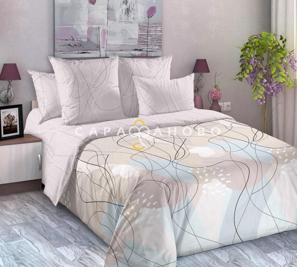 Ткань Перкаль 220 см рис. 660881 Абстракция (основа)