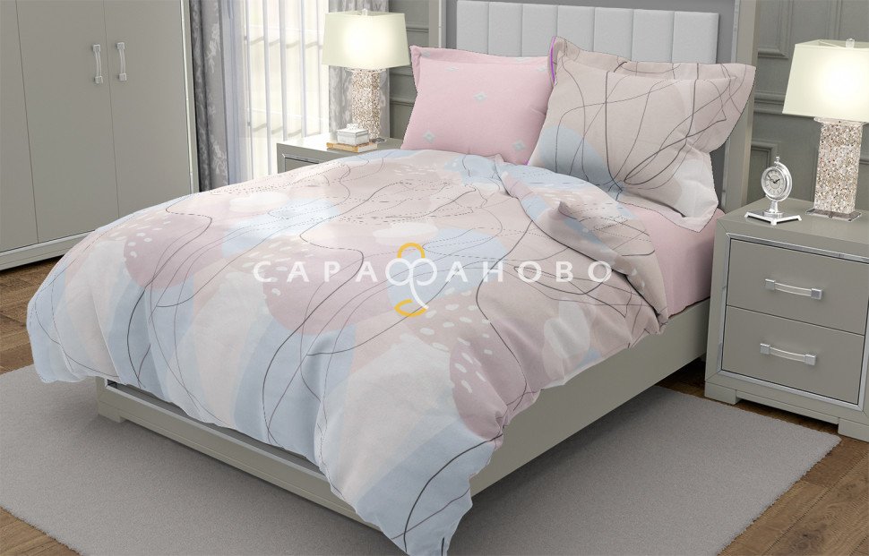 Ткань Перкаль 220 см рис. 660881 Абстракция (основа)