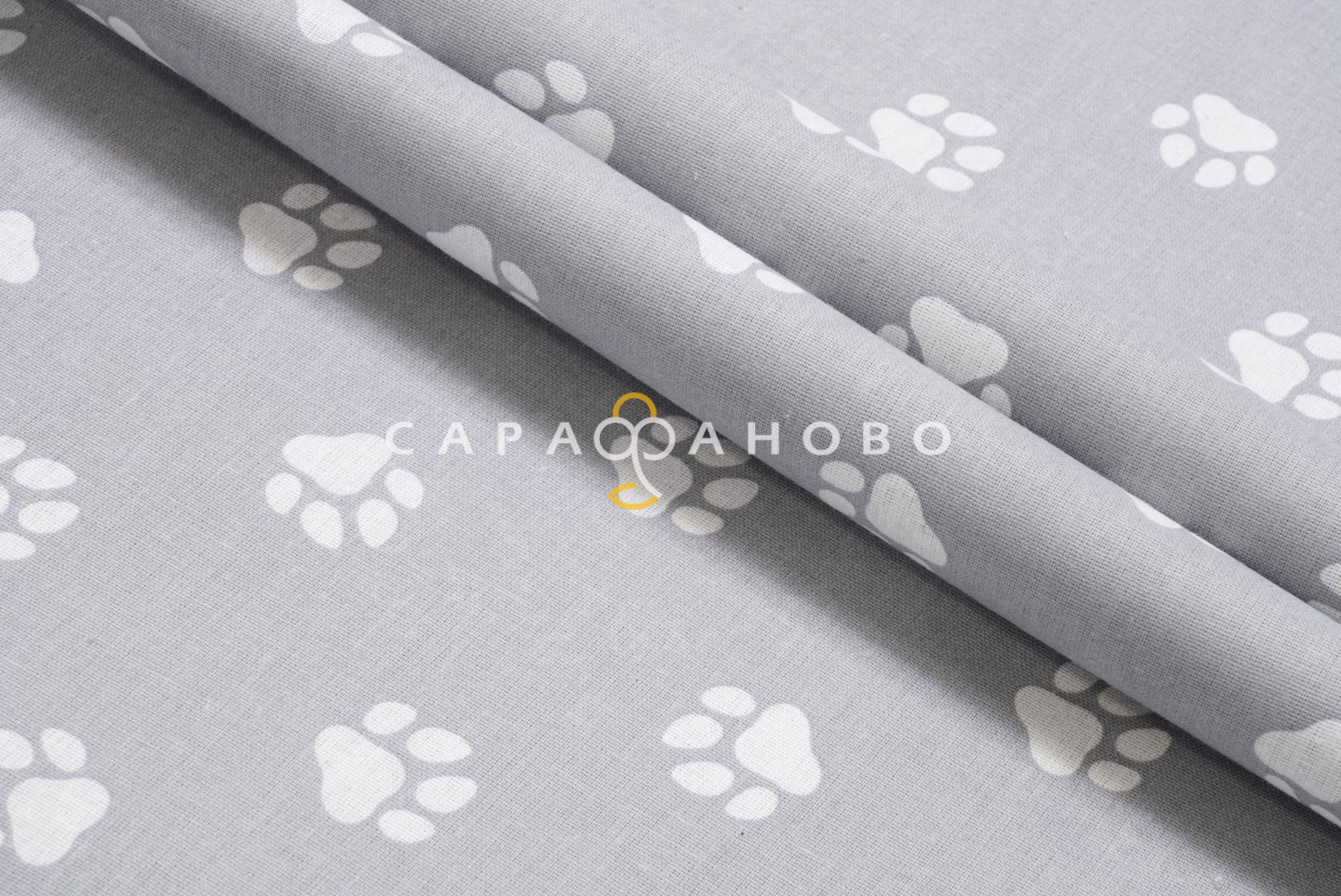 Ткань Бязь детская 150 см 120 гр Лапки 2298-17