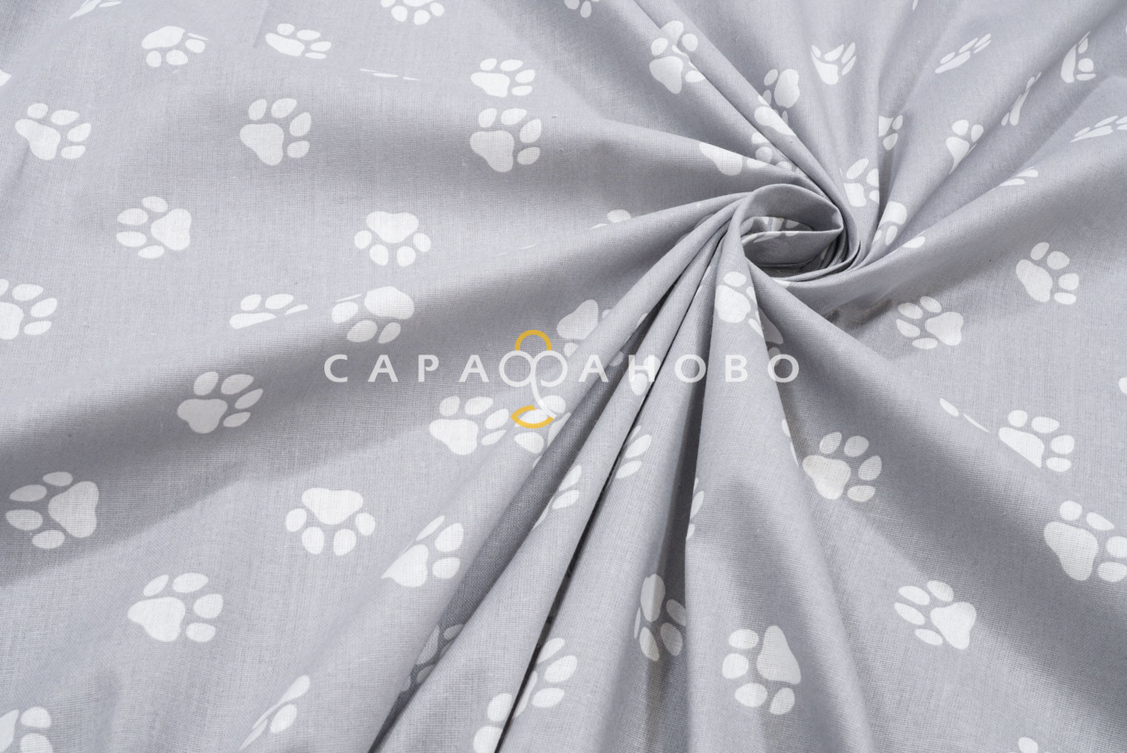 Ткань Бязь детская 150 см 120 гр Лапки 2298-17