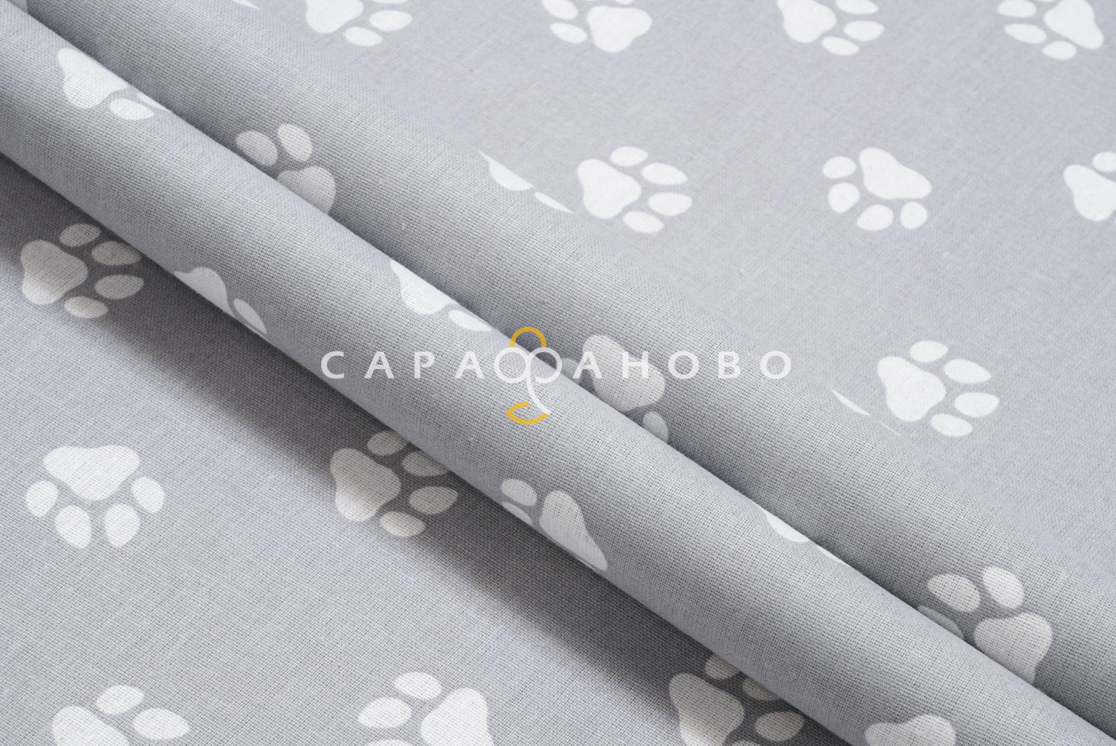 Ткань Бязь детская 150 см 120 гр Лапки 2298-17