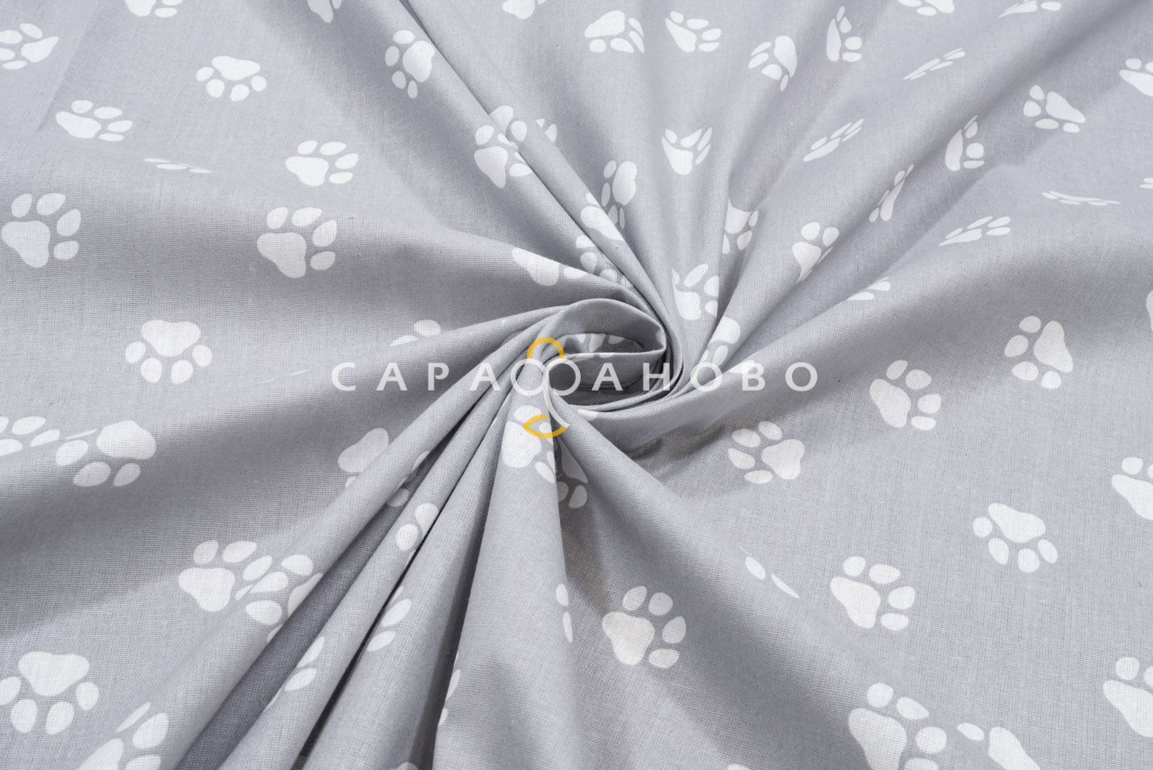 Ткань Бязь детская 150 см 120 гр Лапки 2298-17