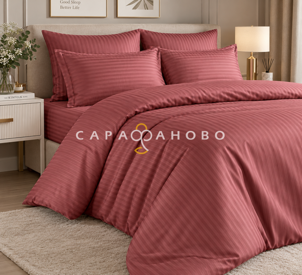 Ткань Страйп-сатин 240 см 1-1 Гармония 40*40, фото 1