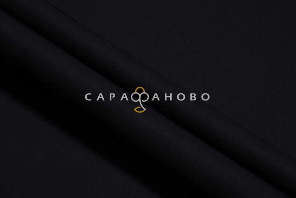 Ткань Саржа 150 см 12с18 260 гр. №315 Чёрный