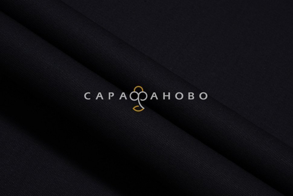 Ткань Саржа 150 см 12с18 260 гр. №315 Чёрный