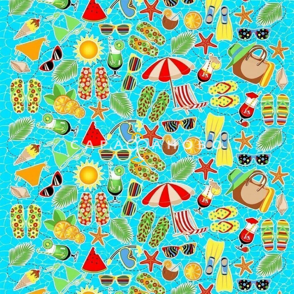 Ткань полотенечная 150 см рис. Ривьера