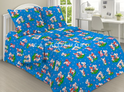Ткань бязь 150 см детская 100 гр/м2 рис 1061 вид 1
