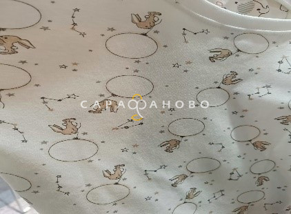 Ткань Теплый хлопок (Фланель) 125 см 170 гр диз Заяц с шариком