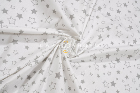 Ткань Перкаль Premium 150 См. рис 8060/39 Звездное небо серый