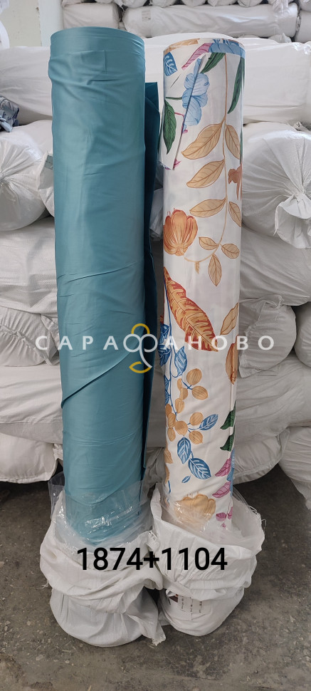 Ткань Сатин Люкс 60s 250 см 120 гр рис 1104B (компаньон)