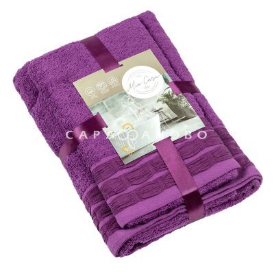 Комплект махровых полотенец Mia Cara Дюны пурпурный