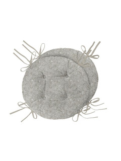Комплект подушек на стул с тафтингом круглых Унисон 33006-1 Linen