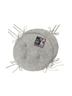 Комплект подушек на стул с тафтингом круглых Унисон 33006-1 Linen