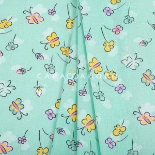 Ткань Бязь 220 см 120 гр рис  Колобок комп. 23187-1