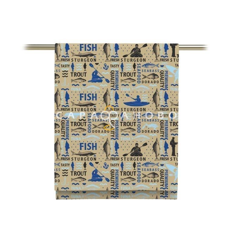 Полотенце вафельное Романтика Гретта Sea food 30234-1