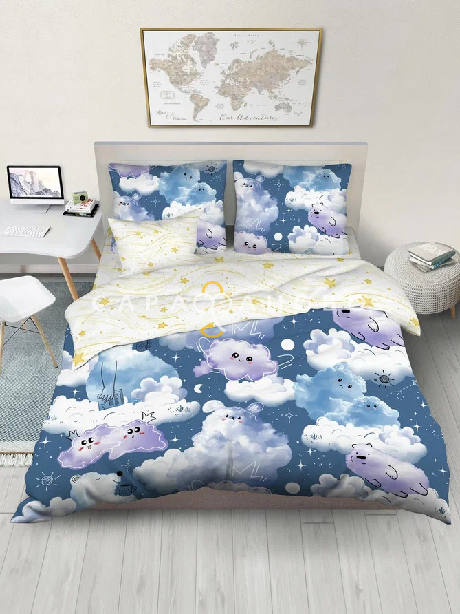 Ткань Поплин 150 см 110 гр рис Клауди 500599/1