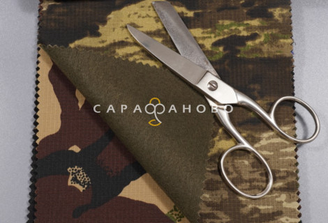 Ткань Грета Флис КМФ 150 см 270 гр диз Мох Бархат Х026