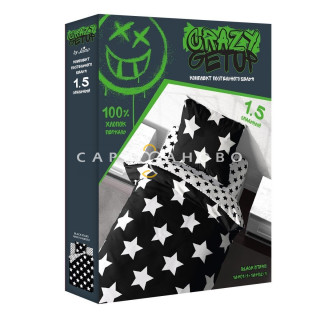 КПБ  Crazy Getup 16401-1/16402-1 Black stars