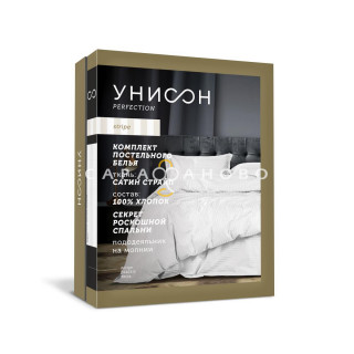 КПБ  Унисон Страйп-сатин 24403-1 White