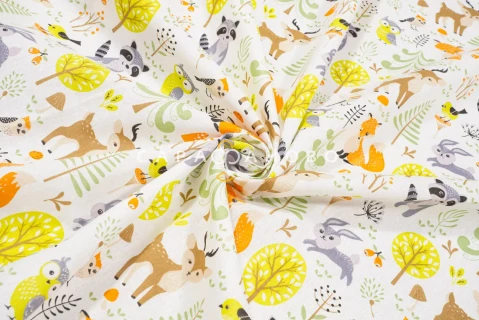 Ткань Бязь 150 см 120 гр рис 1926 вид 1 Сказочный лес