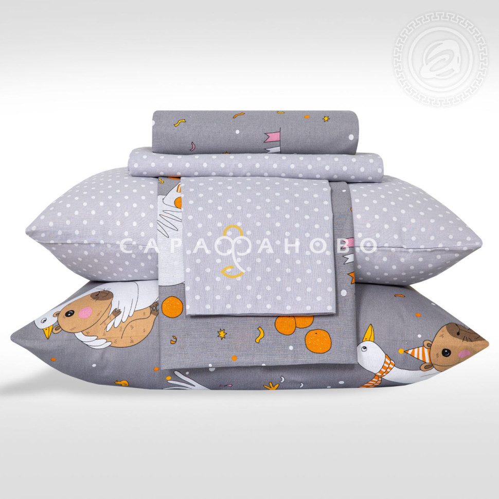 Ткань Бязь 220 см набивная 120 гр рис. Капигуси Комп 13413-2