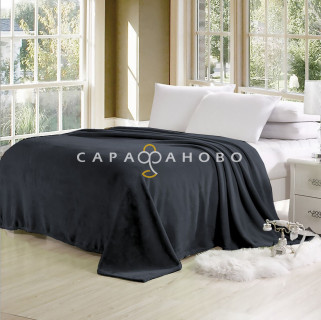 Велсофт гладкокрашенный 180 см рис Black (19-4007)