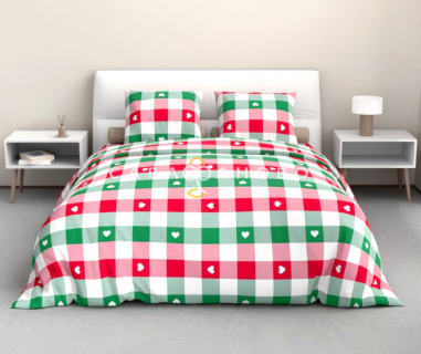 Ткань Бязь 220 см 120 гр рис 376 Радуга, 9/4 Вид б/з зеленый