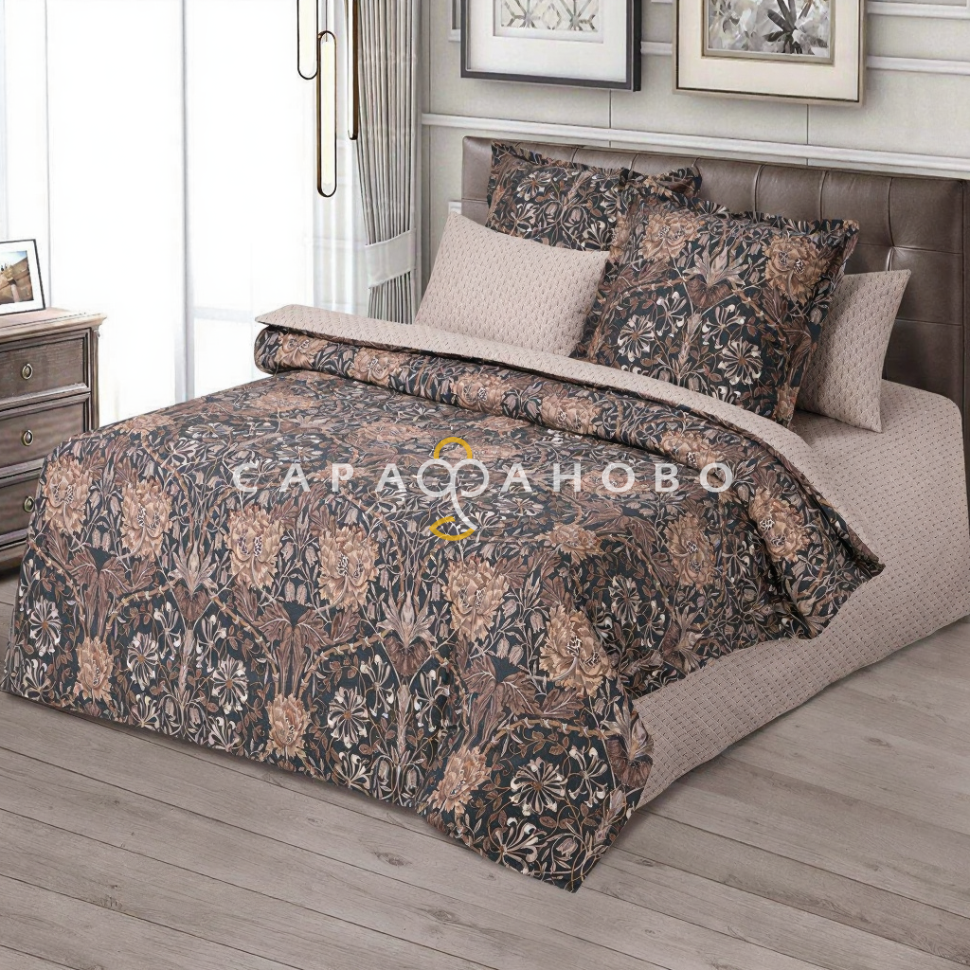 Ткань Сатин 220 см рис. морис осн 13382-1