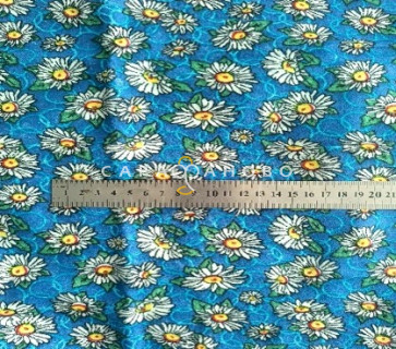 Ткань Теплый хлопок (Фланель) 155 см 170 гр диз Ромашка полевая