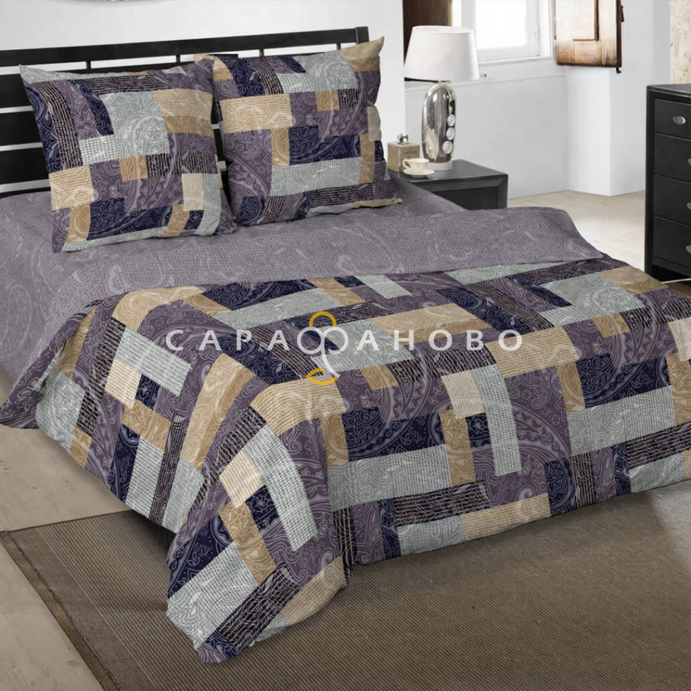 Ткань Поплин 220 см 115 гр рис. Эклектика 23153-1 (компаньон)