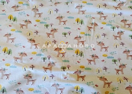 Ткань Теплый хлопок (Фланель) 125 см 170 гр диз Олени