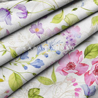 Полотенце рогожка Mia Cara Пасхальные цветы 30110-1 текстильная петля