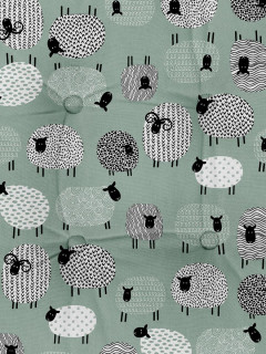 Комплект подушек на стул с тафтингом квадратных Унисон 33070-3 Black Sheep