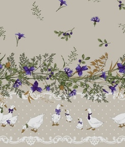 2-21( 1639 )Ткань п/лён 140гр. ш. 150 ДАТ. ГУСЬ  КАЙМА в 1