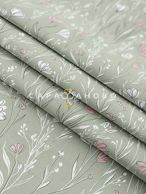 Ткань Бязь 150 см плотность 142 гр рис 22019-1