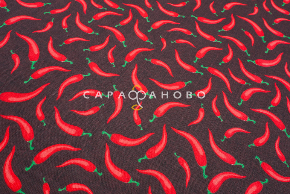 Ткань Рогожка 150 см 170 гр рис Перчики 502250/1