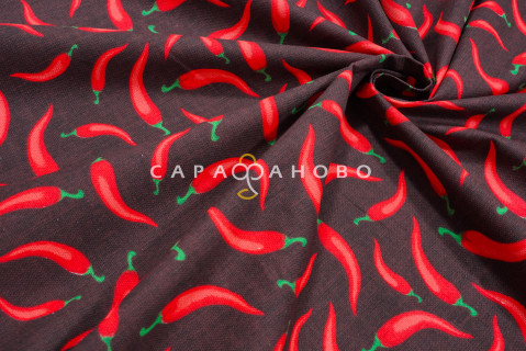 Ткань Рогожка 150 см 170 гр рис Перчики 502250/1 