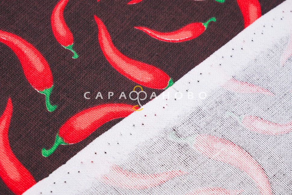 Ткань Рогожка 150 см 170 гр рис Перчики 502250/1