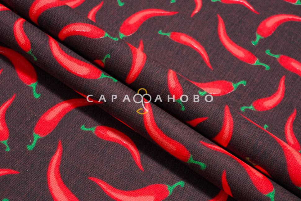 Ткань Рогожка 150 см 170 гр рис Перчики 502250/1