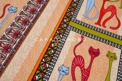 Ткань Полотно Вафельное 150 "Кошки" рис 10047-1