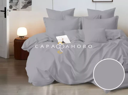 Ткань Поплин 220 см 115 гр однотонный Серебро