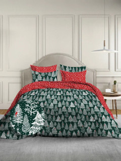 Ткань Бязь наб 220см Миледи Люкс рис 20392/1 Зимняя сказка 