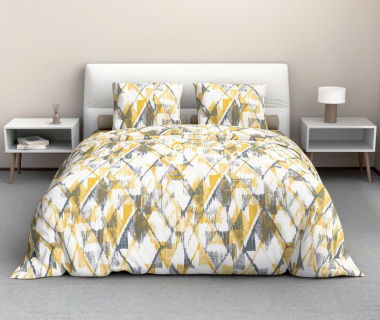 Ткань Бязь 220 см 120 гр рис 407 Метрополис, 9/15 Вид б/з светло-серый