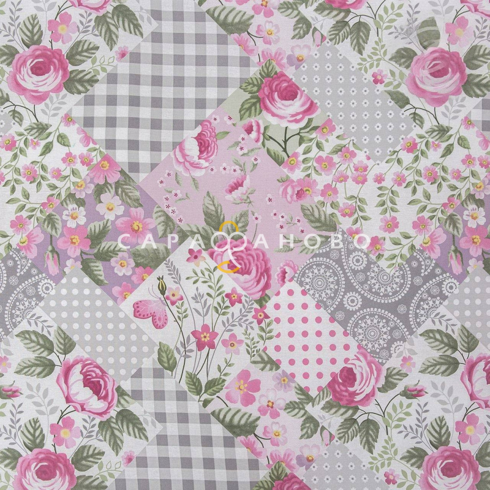 Ткань Бязь 220 см 120 гр рис. Бязь Модистка 13340-1