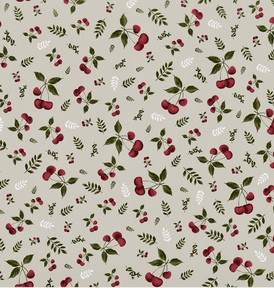 2-21 Ткань п/лён кисл. 150 см 140 гр рис ВИШЕНКИ