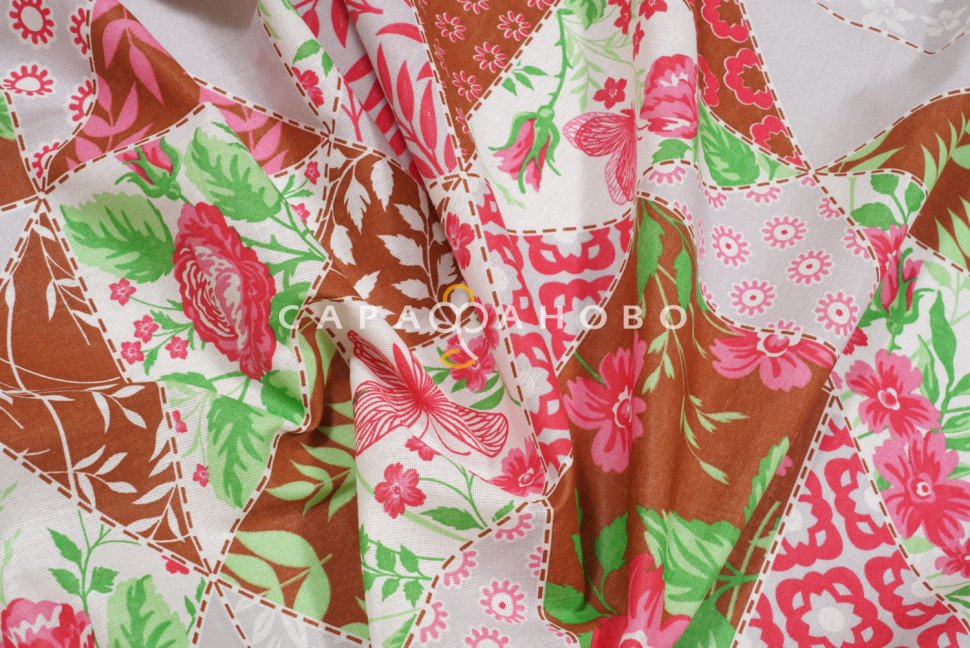 Ткань Бязь 150 см 120 гр рис. 130в8 Пэйчворк