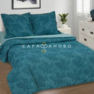 Ткань поплин 220 см "Вирджиния" бирюзовая рис 11572  вид 2