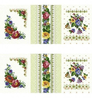 Ткань Полотно Вафельное 150 "Купава" рис 11630-1