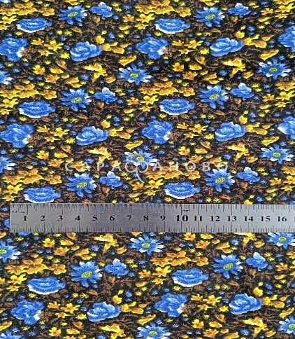 Ткань Теплый хлопок (Фланель) 150 см 170 гр диз Желтый цветок