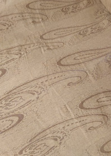 Ткань Рогожка Мебельная (интерьерная) жаккард 153 см Огурцы (бежево-коричневый)